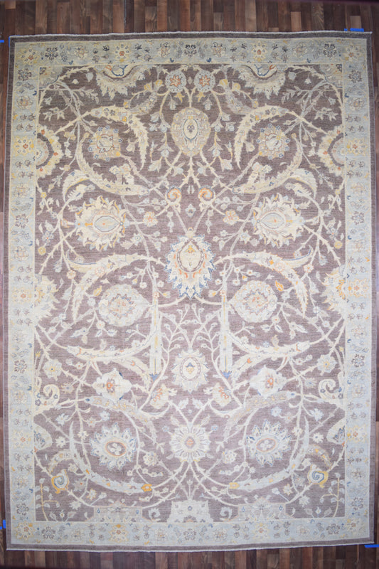 Indian Rug Hand Knotted Oriental Rug Fine Peshawar 10'0x13'10