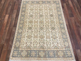 Indian Rug Hand Knotted Oriental Rug Fine Peshawar 4'0x5'8
