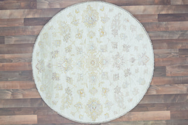 Indian Rug Hand Knotted Oriental Rug Fine Peshawar 4'1x4'1