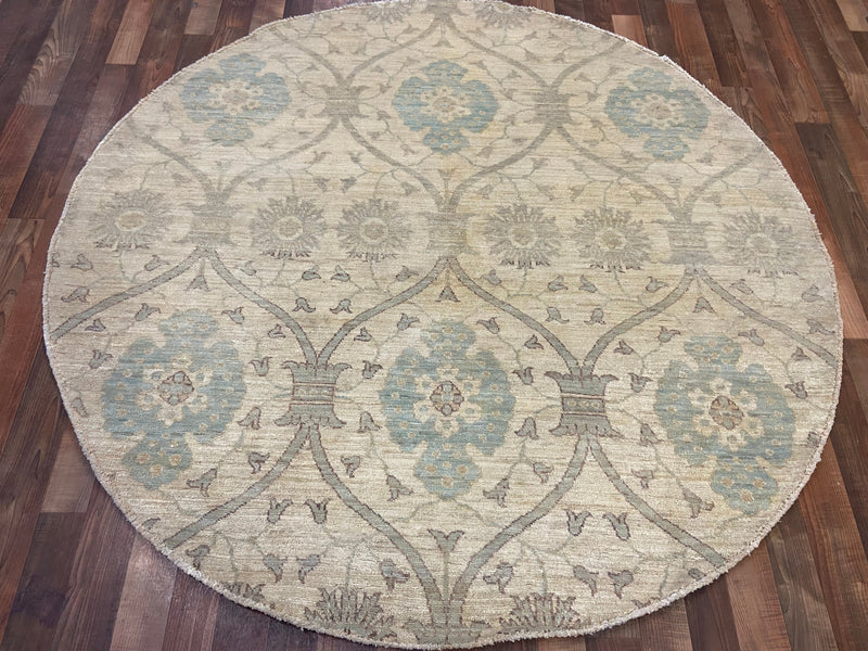 Indian Rug Hand Knotted Oriental Rug Fine Peshawar 5'10x5'10