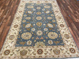 Indian Rug Hand Knotted Oriental Rug Fine Peshawar 6'0x9'3