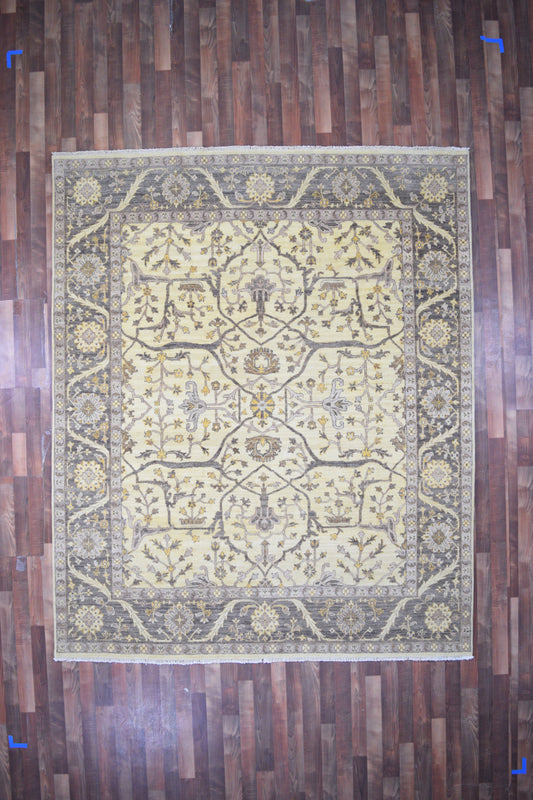 Indian Rug Hand Knotted Oriental Rug Fine Peshawar 7'10x9'6