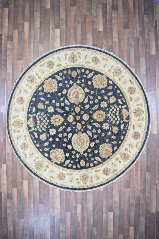 Indian Rug Hand Knotted Oriental Rug Fine Peshawar 8'0x8'0