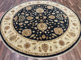 Indian Rug Hand Knotted Oriental Rug Fine Peshawar 8'0x8'0