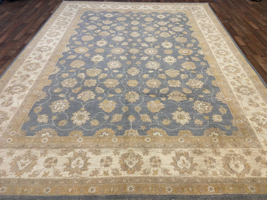 Indian Rug Hand Knotted Oriental Rug Fine Peshawar 8'10x11'9