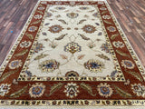 Indian Rug Hand Knotted Oriental Rug Fine Peshawar 9'10x6'6
