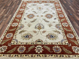 Indian Rug Hand Knotted Oriental Rug Fine Peshawar 9'10x6'6