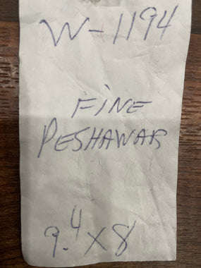 Indian Rug Hand Knotted Oriental Rug Fine Peshawar 9'4x8'0