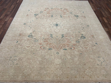 Indian Rug Hand Knotted Oriental Rug Fine Peshawar 9'8x8'0