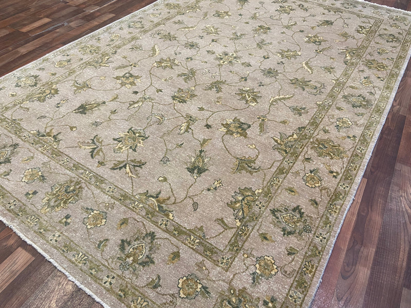 Indian Rug Hand Knotted Oriental Rug Fine Peshawar 9'9x6'5