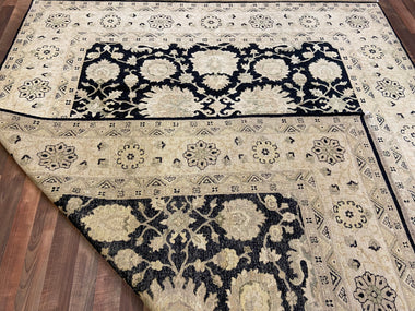 Indian Rug Hand Knotted Oriental Rug Fine Peshawar 9'9x7'10