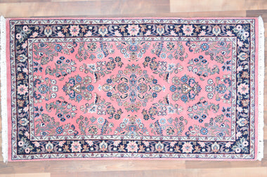 Indian Rug Hand Knotted Oriental Rug Fine Sarouk 5'2x3'0