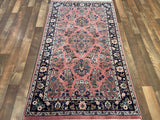 Indian Rug Hand Knotted Oriental Rug Fine Sarouk 5'2x3'0