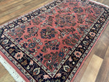 Indian Rug Hand Knotted Oriental Rug Fine Sarouk 5'2x3'0
