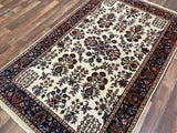 Indian Rug Hand Knotted Oriental Rug Fine Sarouk 6'3x3'10