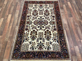 Indian Rug Hand Knotted Oriental Rug Fine Sarouk 6'3x3'10