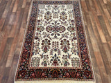 Indian Rug Hand Knotted Oriental Rug Fine Sarouk 6'3x3'10