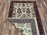 Indian Rug Hand Knotted Oriental Rug Fine Sarouk 6'3x3'10