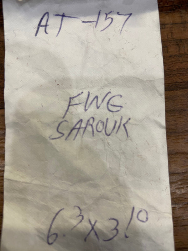 Indian Rug Hand Knotted Oriental Rug Fine Sarouk 6'3x3'10