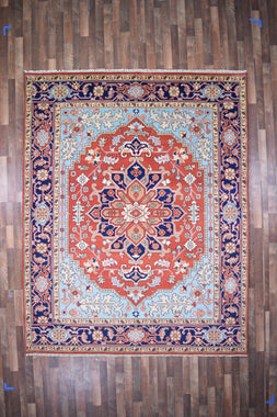 Indian Rug Hand Knotted Oriental Rug Fine Serapi 10'2x8'1