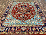 Indian Rug Hand Knotted Oriental Rug Fine Serapi 10'2x8'1