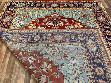 Indian Rug Hand Knotted Oriental Rug Fine Serapi 10'2x8'1