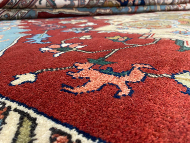 Indian Rug Hand Knotted Oriental Rug Fine Serapi 11'10x14'10