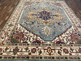 Indian Rug Hand Knotted Oriental Rug Fine Serapi 12'0x8'9