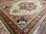 Indian Rug Hand Knotted Oriental Rug Fine Serapi 14'0x10'0