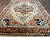 Indian Rug Hand Knotted Oriental Rug Fine Serapi 14'0x10'0