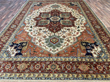 Indian Rug Hand Knotted Oriental Rug Fine Serapi 14'0x10'0