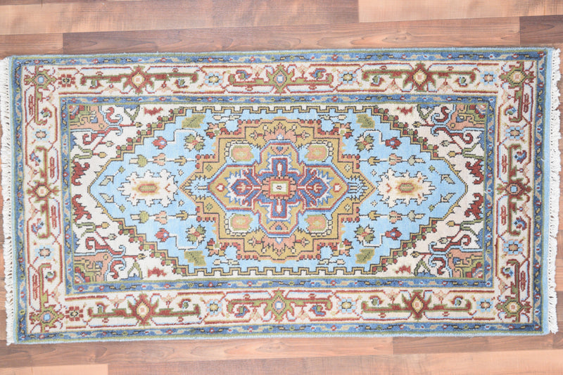Indian Rug Hand Knotted Oriental Rug Fine Serapi 2'10x5'4