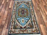 Indian Rug Hand Knotted Oriental Rug Fine Serapi 2'10x5'4
