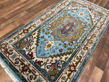 Indian Rug Hand Knotted Oriental Rug Fine Serapi 2'10x5'4