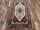 Indian Rug Hand Knotted Oriental Rug Fine Serapi 3'0x5'0