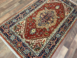 Indian Rug Hand Knotted Oriental Rug Fine Serapi 3'0x5'1