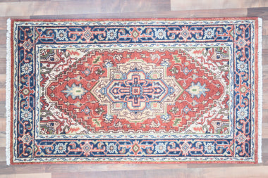 Indian Rug Hand Knotted Oriental Rug Fine Serapi 3'0x5'1