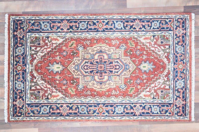 Indian Rug Hand Knotted Oriental Rug Fine Serapi 3'0x5'1
