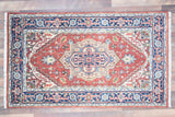 Indian Rug Hand Knotted Oriental Rug Fine Serapi 3'0x5'1