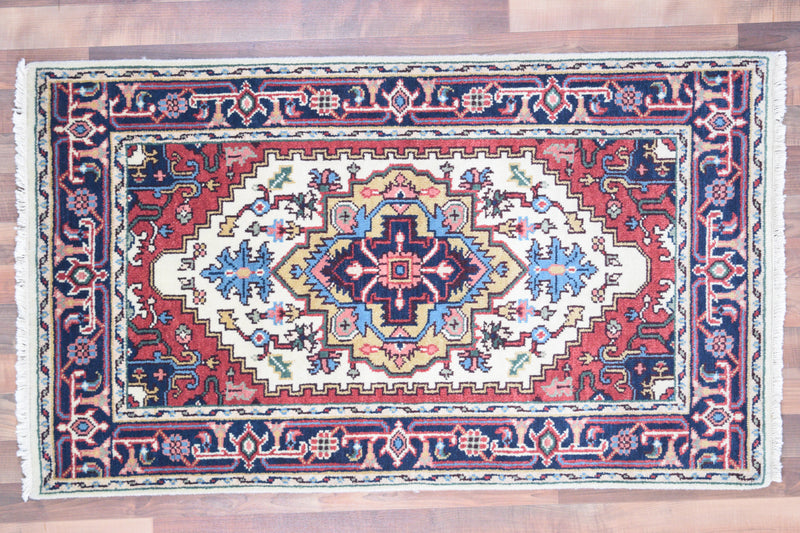Indian Rug Hand Knotted Oriental Rug Fine Serapi 3'0x5'2
