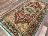 Indian Rug Hand Knotted Oriental Rug Fine Serapi 3'0x5'4