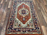 Indian Rug Hand Knotted Oriental Rug Fine Serapi 5'0x3'0