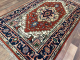Indian Rug Hand Knotted Oriental Rug Fine Serapi 5'0x3'0
