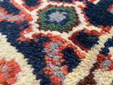 Indian Rug Hand Knotted Oriental Rug Fine Serapi 5'0x3'0