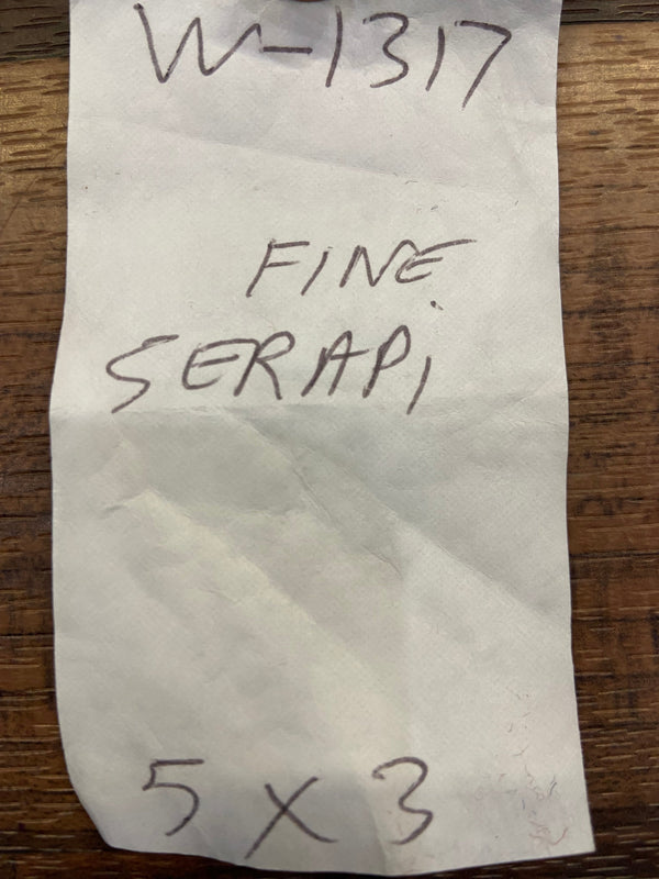 Indian Rug Hand Knotted Oriental Rug Fine Serapi 5'0x3'0