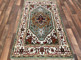 Indian Rug Hand Knotted Oriental Rug Fine Serapi 5'0x3'0