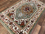 Indian Rug Hand Knotted Oriental Rug Fine Serapi 5'0x3'0