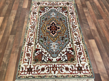 Indian Rug Hand Knotted Oriental Rug Fine Serapi 5'0x3'0