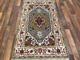 Indian Rug Hand Knotted Oriental Rug Fine Serapi 5'0x3'0