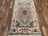 Indian Rug Hand Knotted Oriental Rug Fine Serapi 5'0x3'0